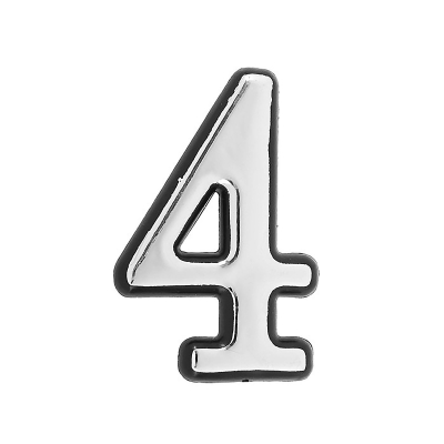 Номерок дверной Аллюр №4 (пластм. хром)