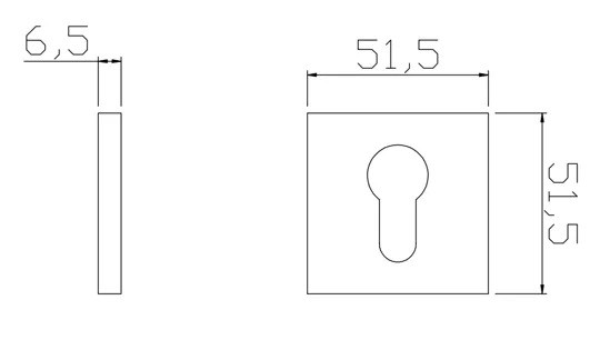 Накладка цилиндровая AddenBau SC SQ001 NICKEL
