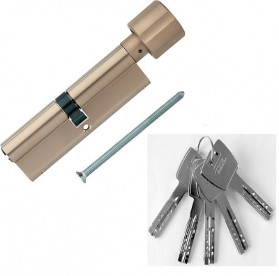 Цилиндр Abus X12R430 ключ/вертушка 40-30 (70 мм) NI (5 key) c шестеренкой