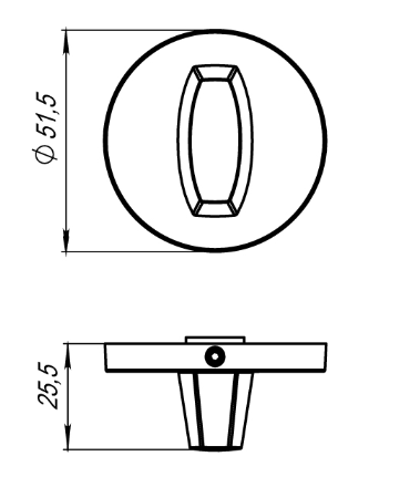 Завертка сантехническая Armadillo BK6.R.URS52 (WC-BOLT BK6 URS) BPVD-77 вороненый никель
