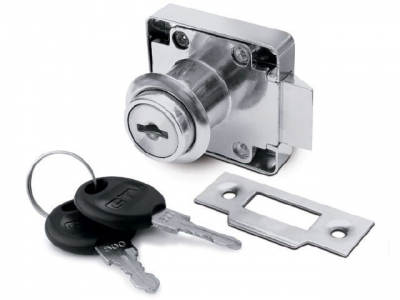 Замок мебельный №338 с ответн. пл.(LOCK.338.CR)
