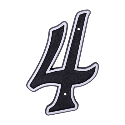 Номерок дверной пл. LNP15 MS №4 (150*80) мат. сер.