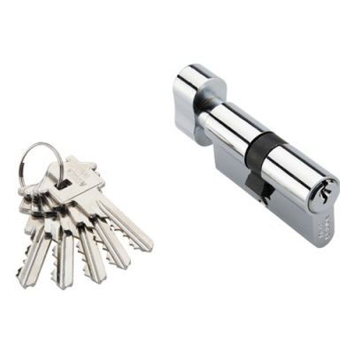 Цилиндр Adden Bau CYL 5-60 KNOB, хром, кл/верт.