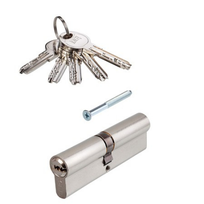 Цилиндр KALE 164SN-110(50+10+50)-NI-5KEY-WB