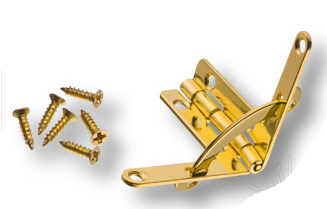 Петля с фиксатором BRASS 30.00.001-0 цвет глянцевая латунь