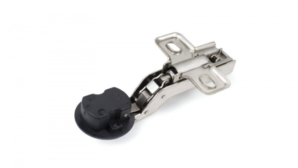 Мини петля BOYARD H505C с доводчиком и накладкой,  для стекл. дверей 
